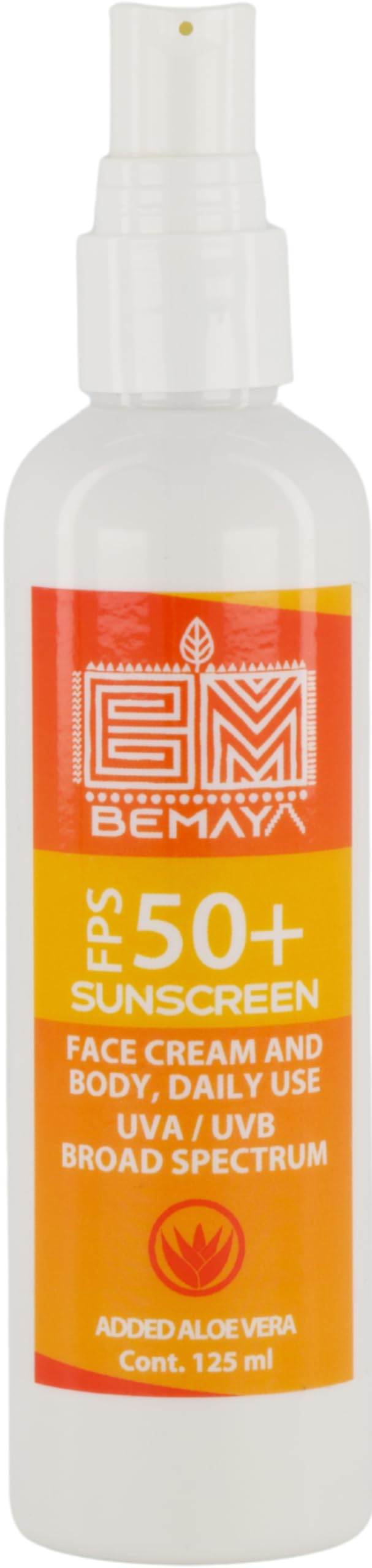 Bemaya Protector Solar Mineral Coco FPS 50+ | Bloqueador Corporal UVA/UVB | Biodegradable | 125 ml