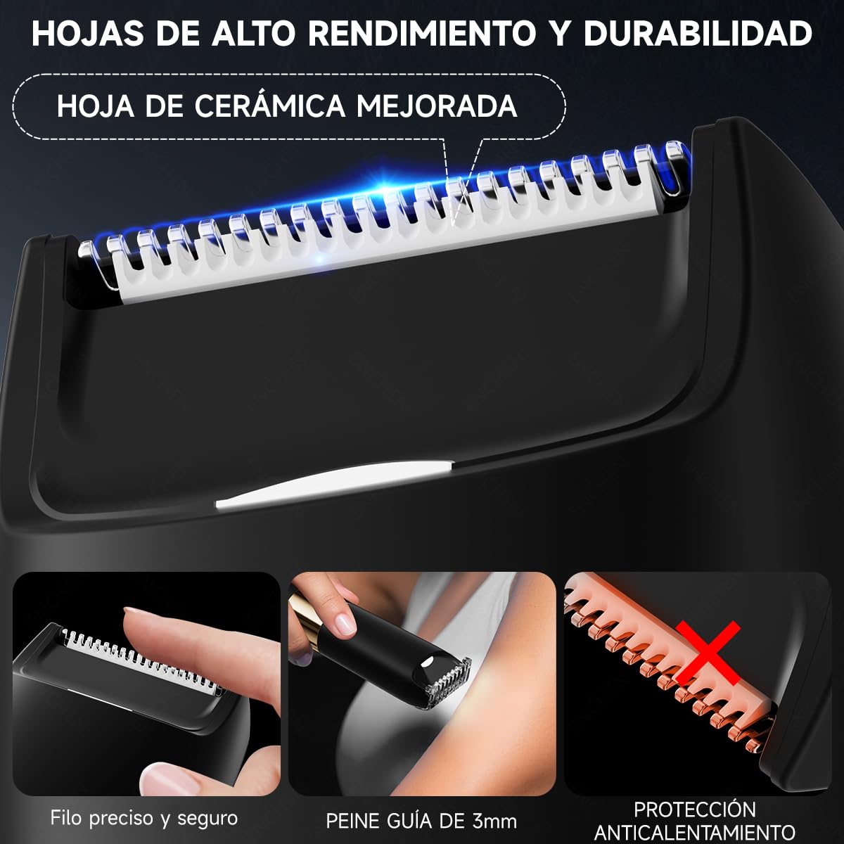 Enchen Electric Shaver Negro Depiladora Elctrica Afeitadora Corporal