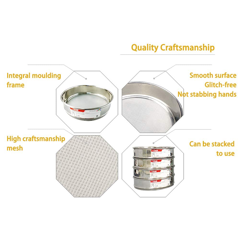 Tamiz de Laboratorio Adamas-Beta Acero Inoxidable 200 Mesh φ10×4.5cm