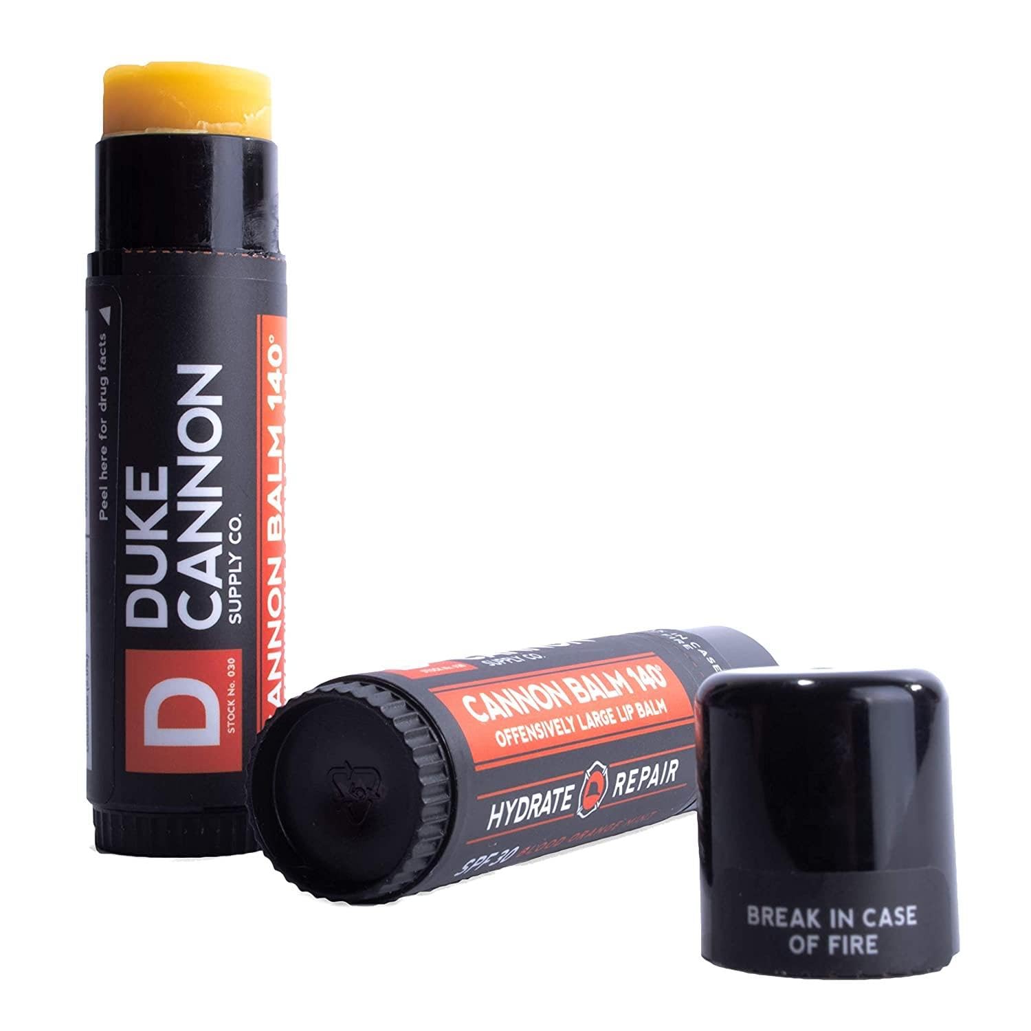 Duke Cannon Balm 140 Protector labial táctico, 0.56 oz con SPF 30-3 Pack