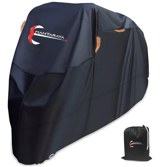 Manta Raya Funda Premium para Motocicleta Moto en Varios Tamaños Protección con Costuras Termo Selladas 100% Impermeable Compatible con Todas Las Marcas (M Scooter)