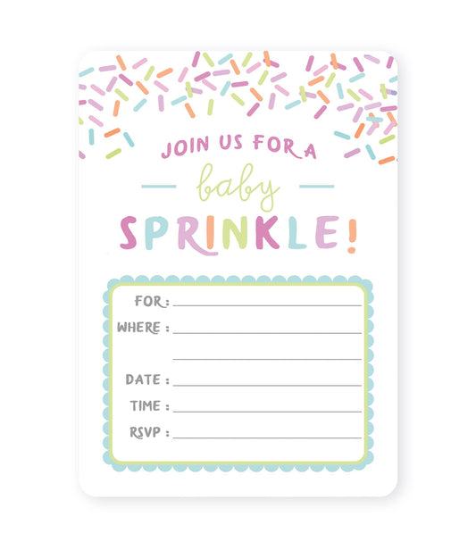 Baby Sprinkle - Invitaciones para baby shower, 25 unidades