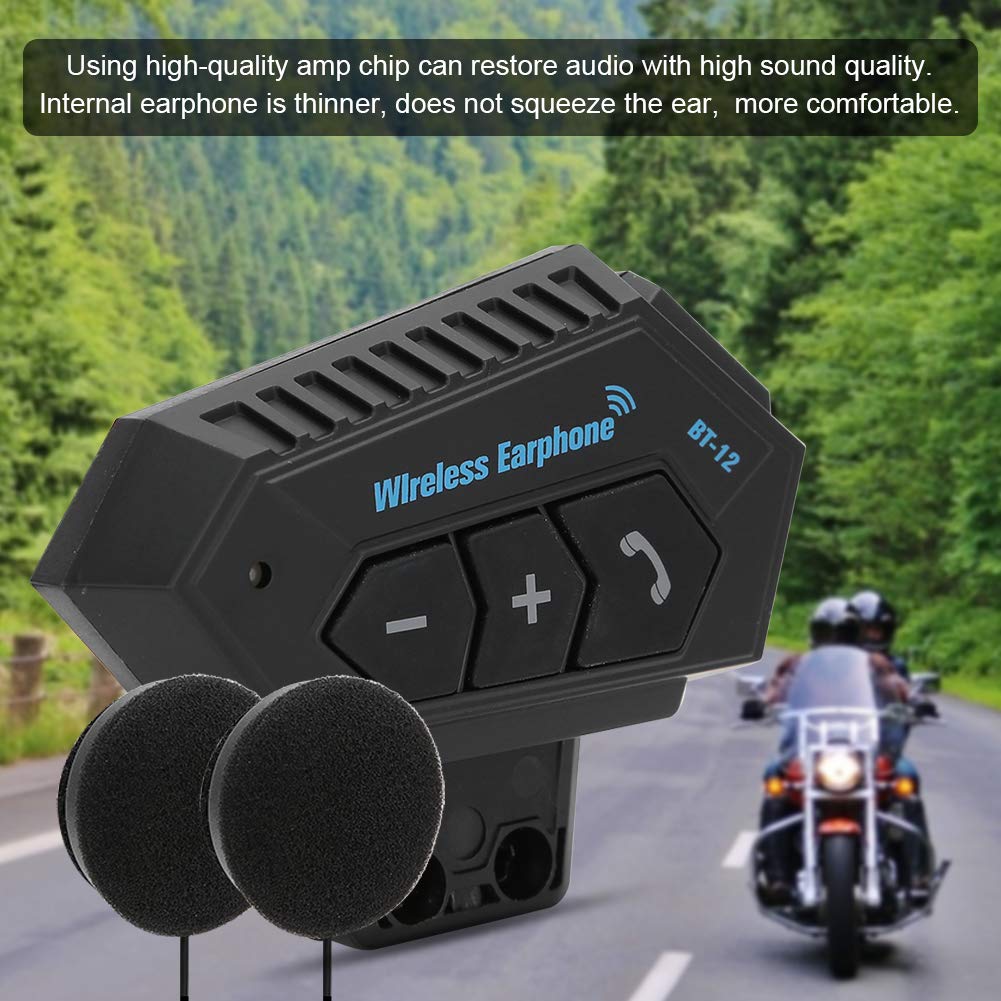 xuuyuu Intercomunicador Bluetooth para Motocicleta, Casco para Motocicleta Auricular Bluetooth 4.1 + EDR CSR8635 Kit de Sistemas de comunicación con Auriculares Manos Libres de reducción de Ruido