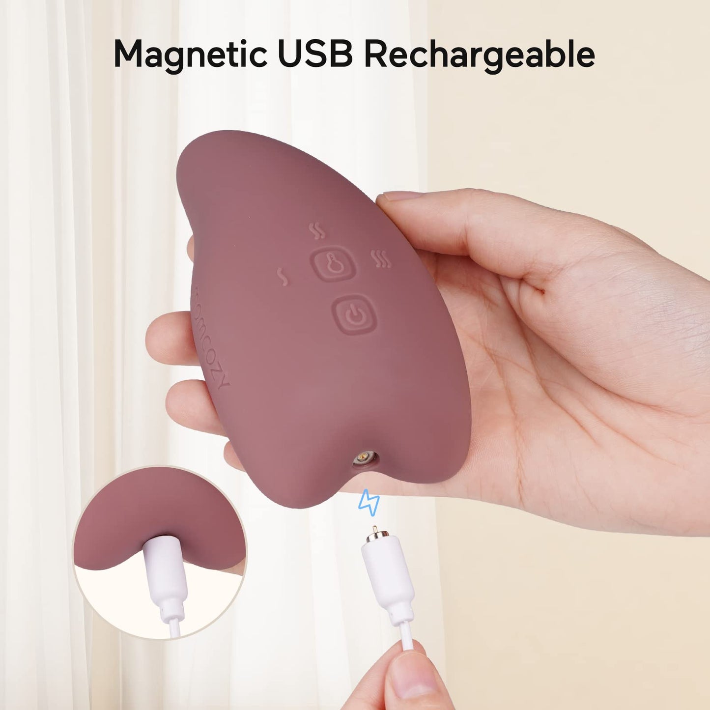 Masajeador de lactancia con calentamiento Momcozy 2 en 1, masajeador de senos suave para amamantar, calor + vibración ajustable para conductos obstruidos, mejora el flujo de leche, congestión