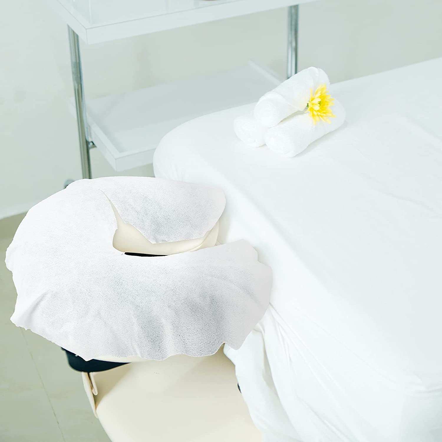 Fundas Desechables para Reposacabezas de Masaje ZMDREAM Blanco
