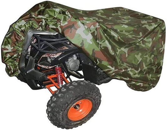 Cubierta de ATV Funda para Cubierta, ATV Protección Impermeable al Aire Libre, Cubierta Cuádruple Prueba de Viento para Polaris Sportsman Yamaha 220 * 98 * 106CM (Camuflaje, XXL)