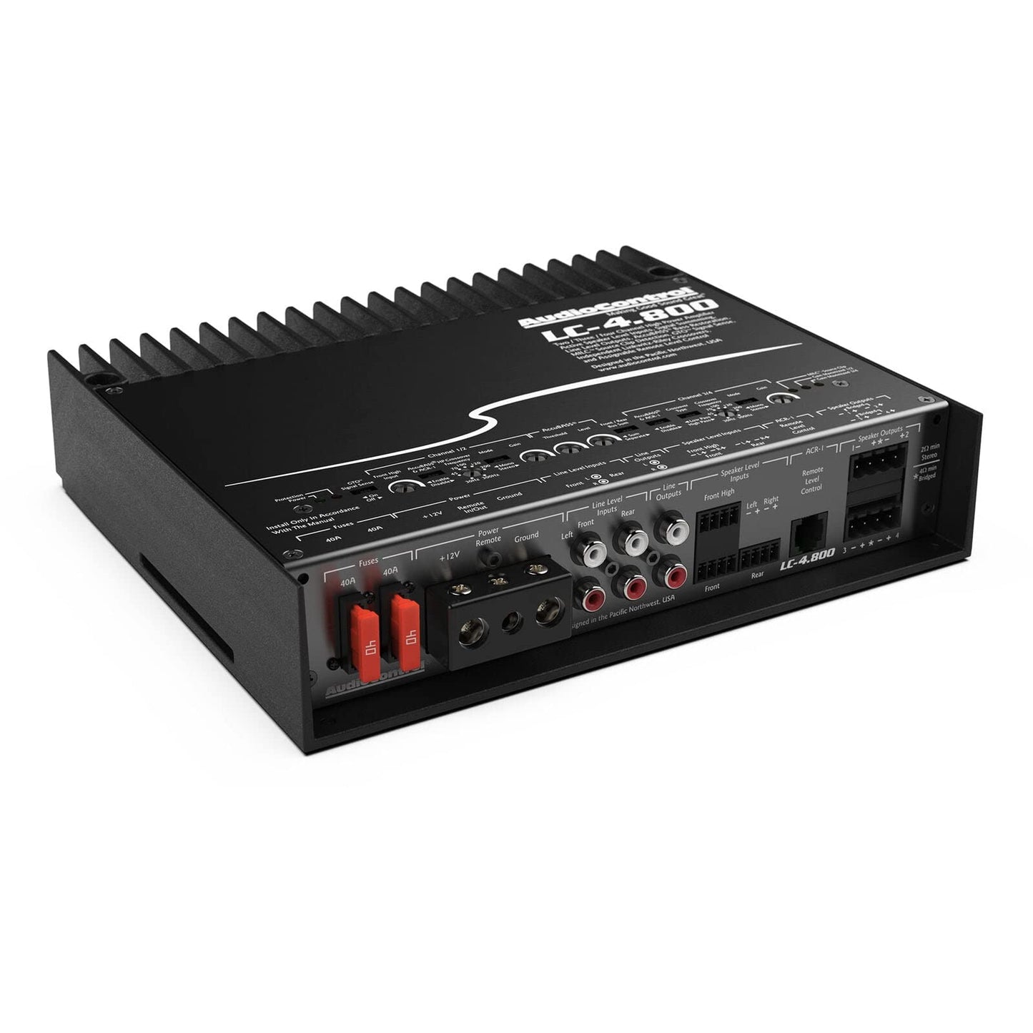 AudioControl LC-4.800 Amplificador de Alta Potencia de 4/3/2 Canales con AccuBass