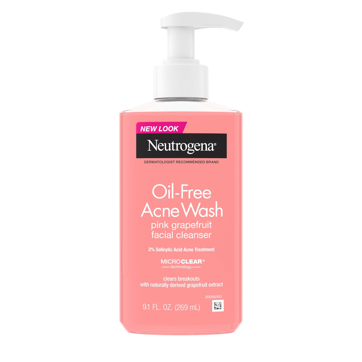 Neutrogena Limpiador Facial de Pomelo Rosa sin Aceite con Ácido Salicílico y Vitamina C | 269 ml
