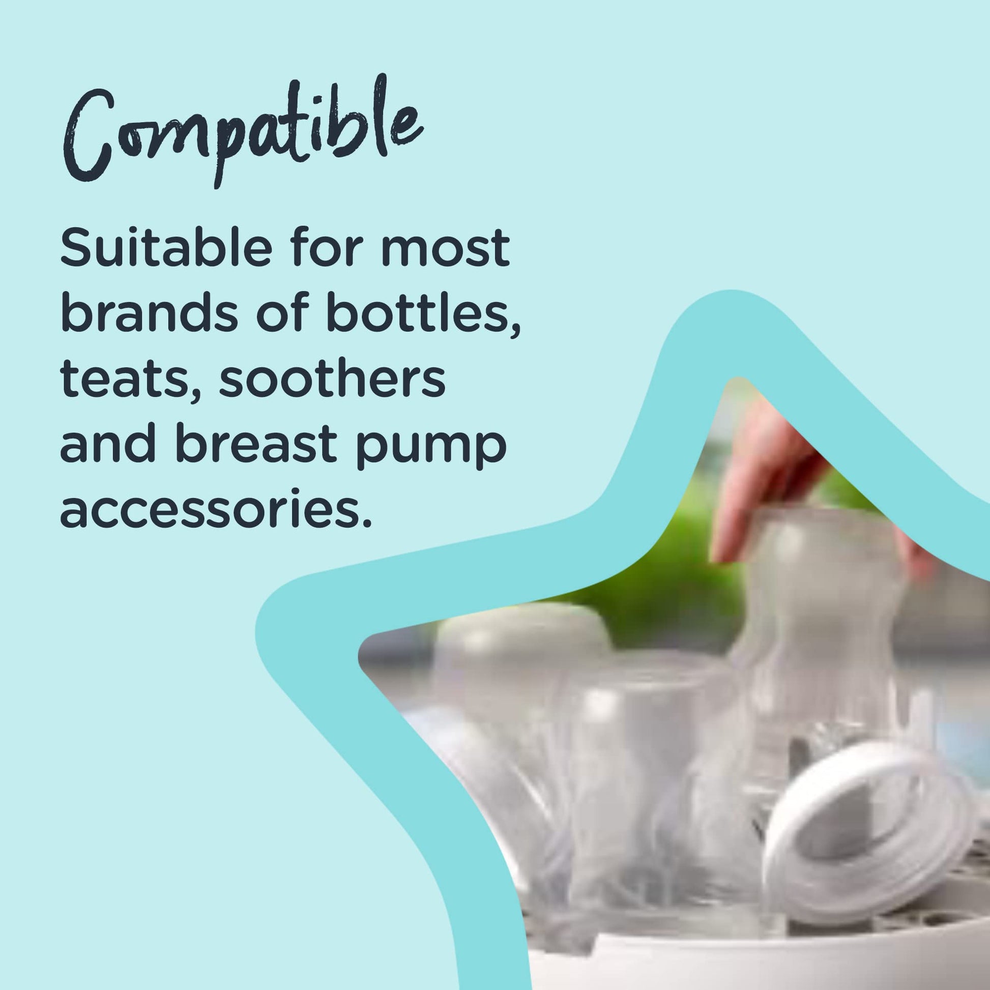 Esterilizador de Botella de Vapor Tommee Tippee Blanco para Viaje sin BPA
