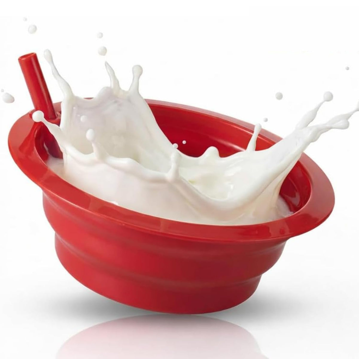 Tazones de Cereal con Popote para Niños - (Juego de 6 Tazones de 20oz) Plástico Reutilizable Libre de BPA con Popote Incorporado, Apto para Lavavajillas y Microondas, Incluye 3 Cepillos de Limpieza
