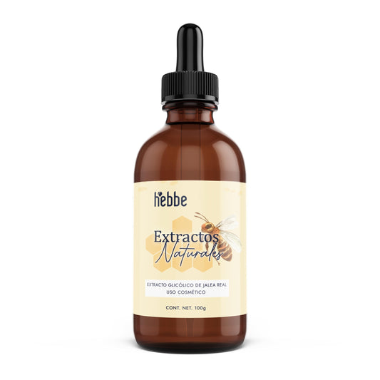 HEBBE - Extracto Vegetal de Jalea Real 100 g | Retrasa los Signos del Envejecimiento, Tonificante y Estimulante | Mejora la Hidratación y Elasticidad de la Piel | Aumenta la Producción de Colágeno | Contenido de 100 g