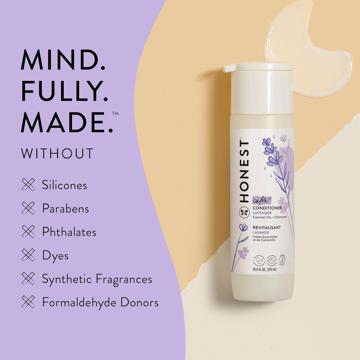 Honest H02CO21600RES The Company Conditioner, Dreamy Lavender, color, 295 ml, pack of aquete de, Blanco