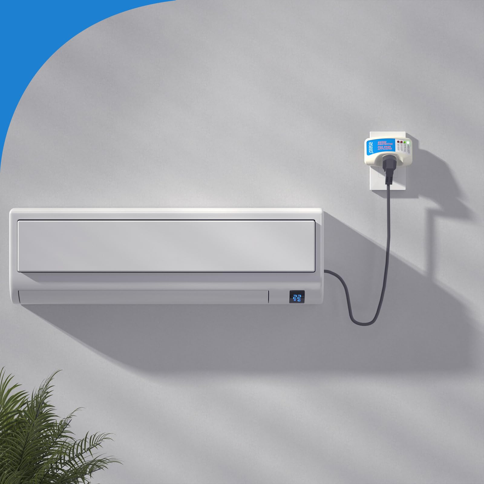 BSEED Enchufe de Aparato Electrodoméstico Protectores contra Sobretensiones Supresor de Potencia Tensión Salida 1 Paqiete