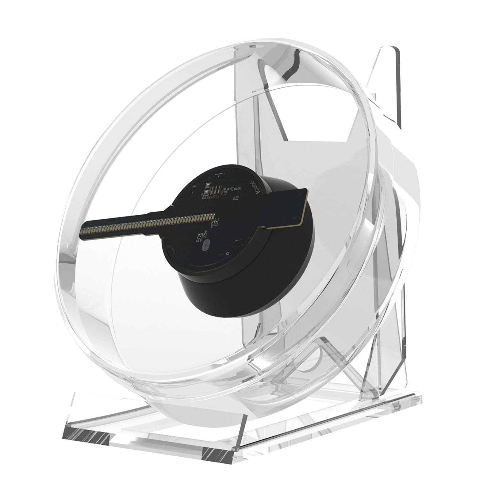 Camnoon Proyector de Holograma 3D, Pantalla publicitaria, Ventilador, Reproductor de vídeo publicitario, Ventilador de vídeo fotográfico 3D a Simple Vista con LED Brillantes, Control Remoto