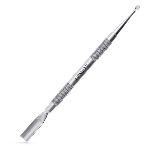 Suvorna Cuticle Pusher Tool & Nail Cleaning Tool, Mini Cuticle Pusher Stainless Metal Cuticle Pusher, Under Nail Cleaner Tool/Gel Nail Polish Remover Tool, Nail Cuticle Pusher for Salon, Spa & Home