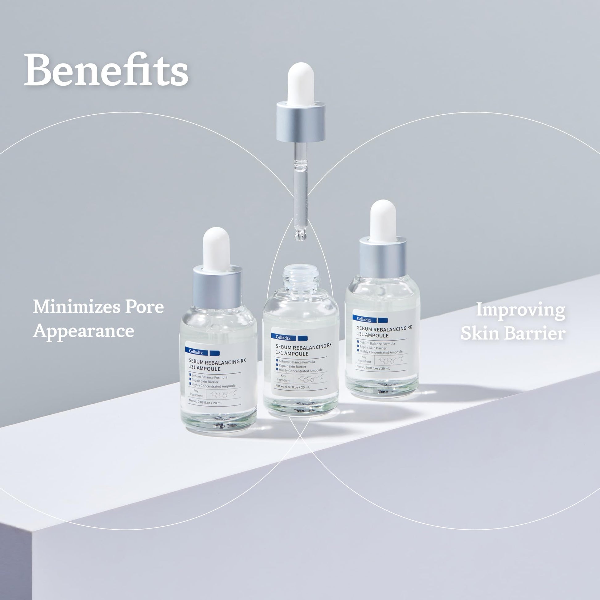 Grehge alancing Rx 131 Ampoule | Minimize Sebum | Tighten Enlarged Pores | Repair Skin Barrier | Rapid Soothing for Daily Use | Oily & Combination Skin | 0.68 Fl Oz