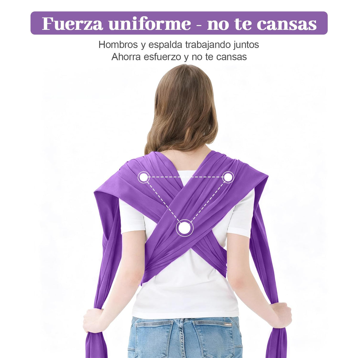 Niños Portador, 1 Pieza ajustable Niños Portador, Fular Elástico para Bebé y Recién Nacido Ergonómico, Hasta 10Kg (Morado oscuro)
