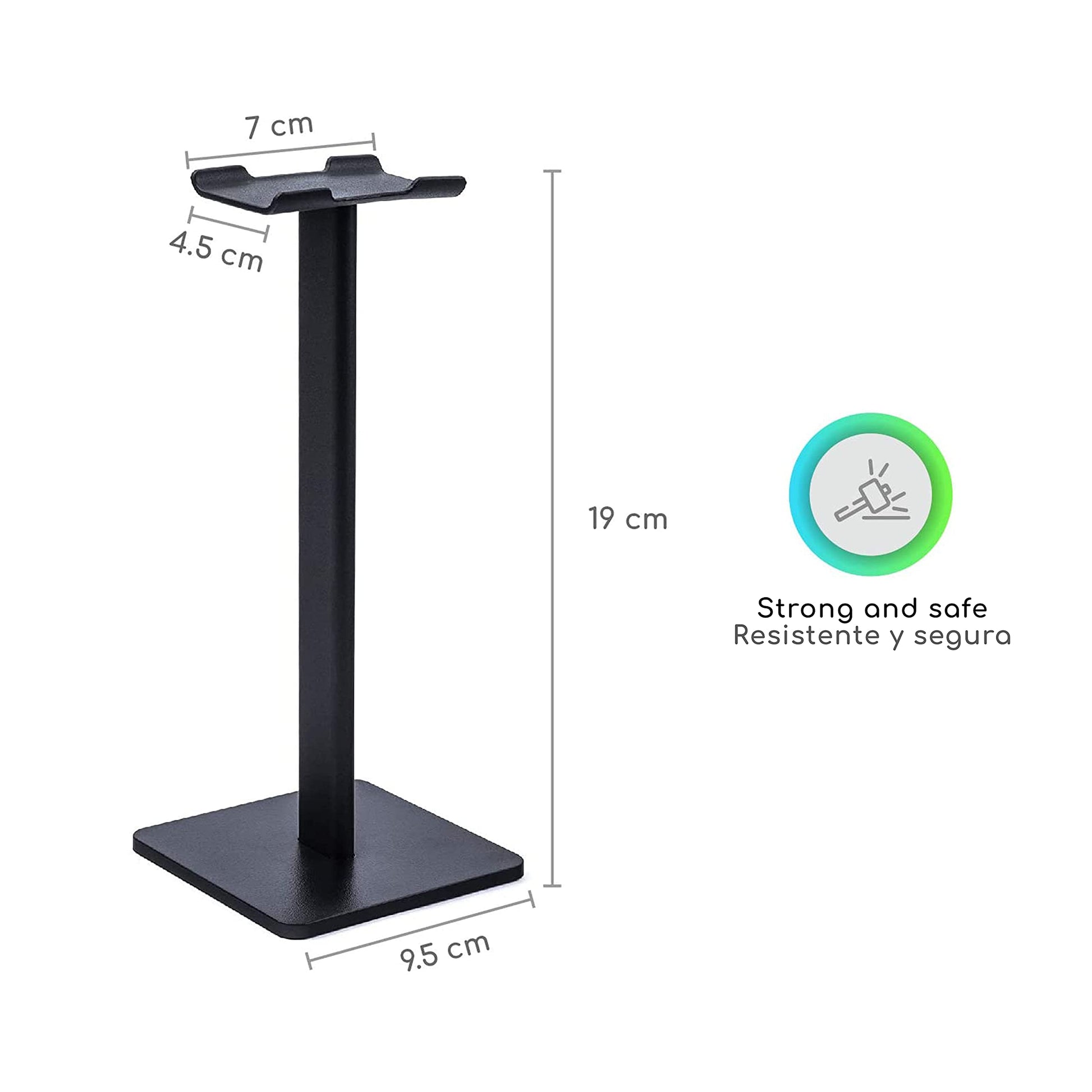 Lenfech boldr Soporte para Audífonos. Base Universal de Escritorio para Auriculares. Organizador de Escritorio. Compatible con Headphones y Gaming Headset Stand. Soporte Gamer (Negro)