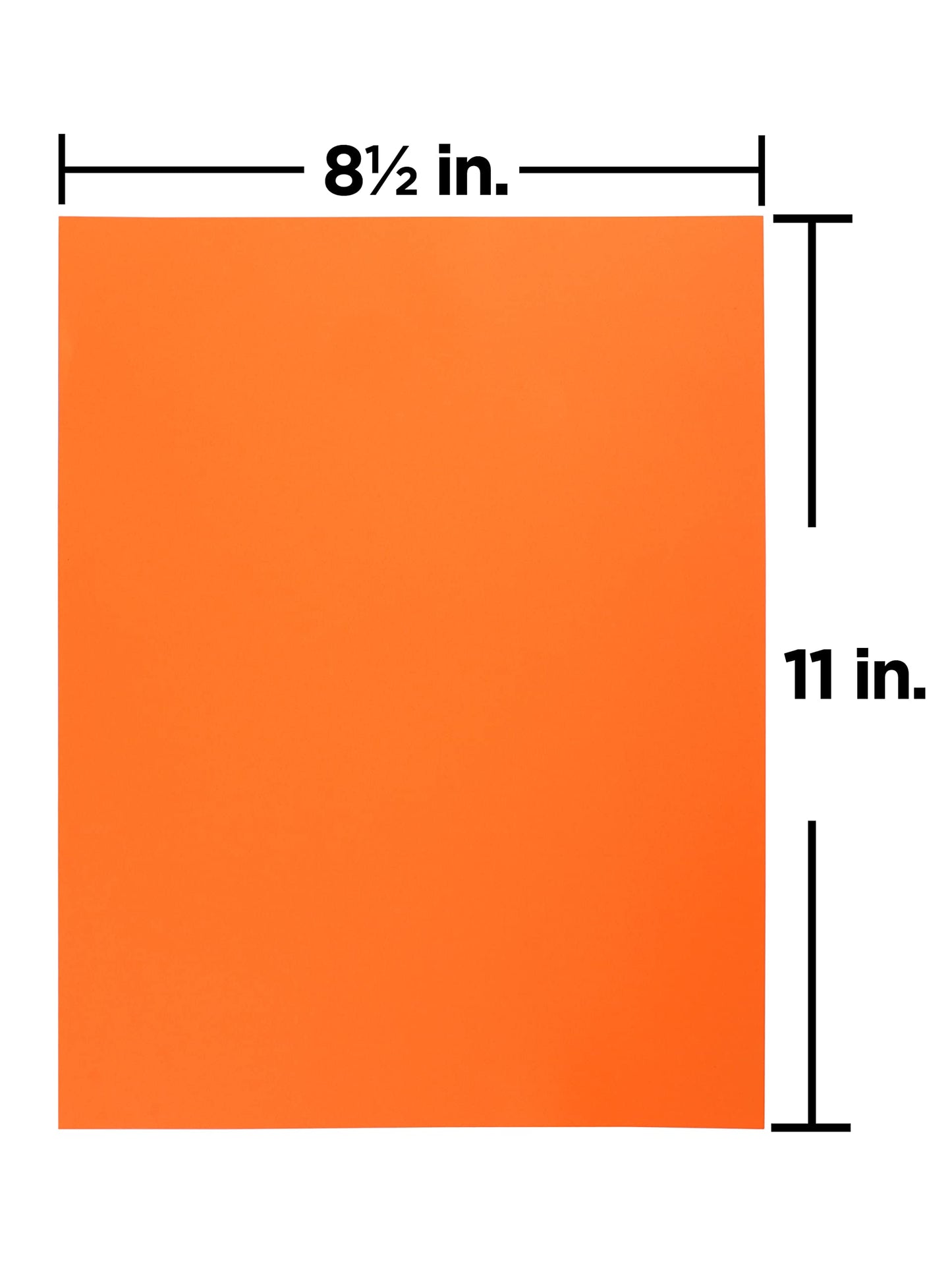 JAM PAPER Papel de color de 25 libras – 90 g/m² – 8,5 x 11 – Ultra naranja – 100 hojas/paquete