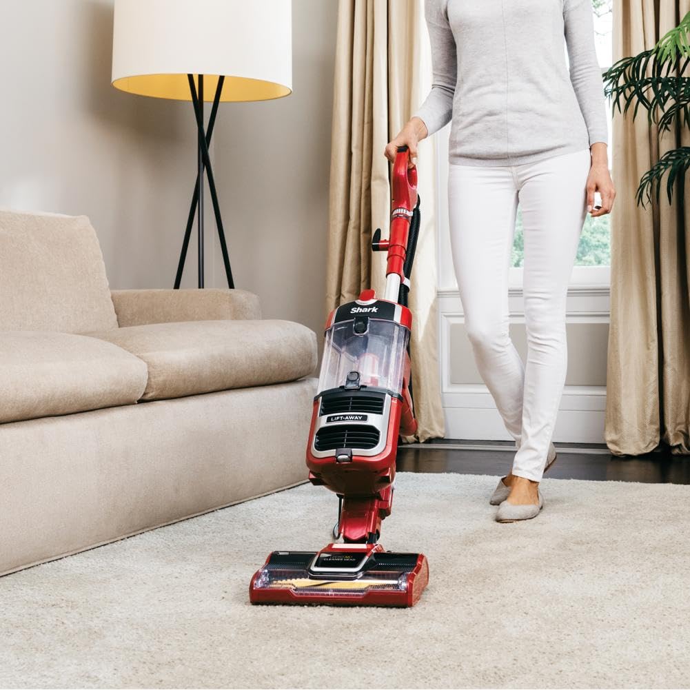 Aspiradora Vertical Shark peonía roja con Tecnología Lift-Away y Zero-M Anti Envolver el Cabello