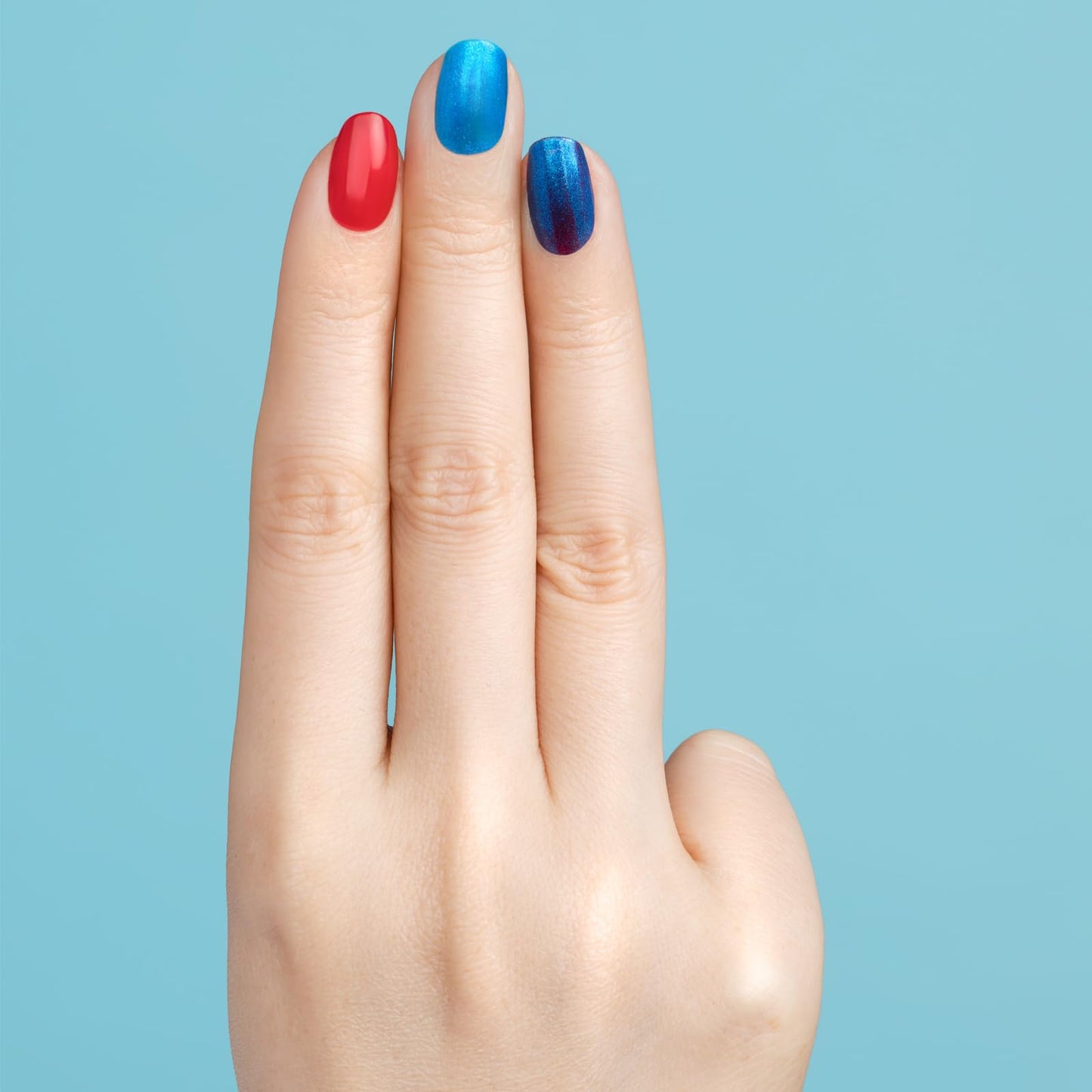 Nailtopia Good Night Blue: 2 Bottles, 3 Looks - All Natural, Vegan, Strengthening Biotin and Superfood-Infused Polish - Chip Resistant Formula - Quick-Dry, Long Lasting Wear - 2 pc