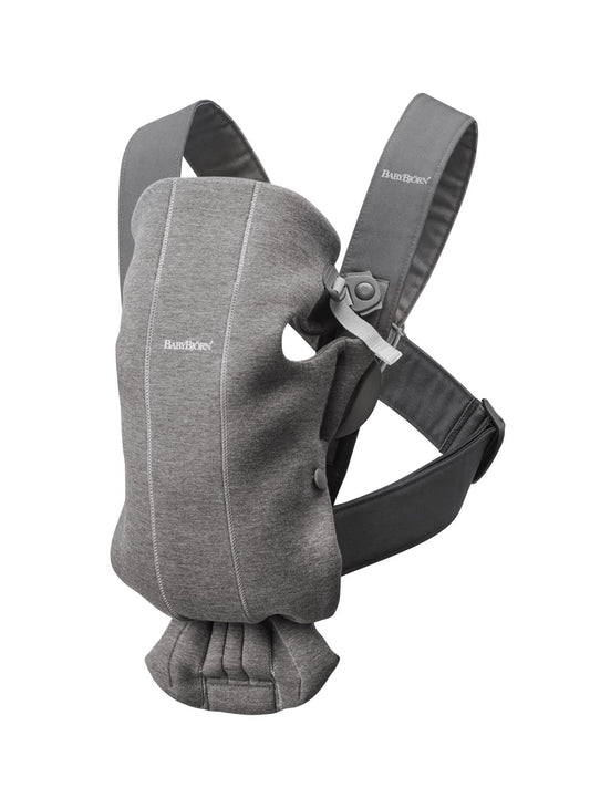 BABYBJORN - Portabebés pequeño, Jersey 3D, Gris oscuro