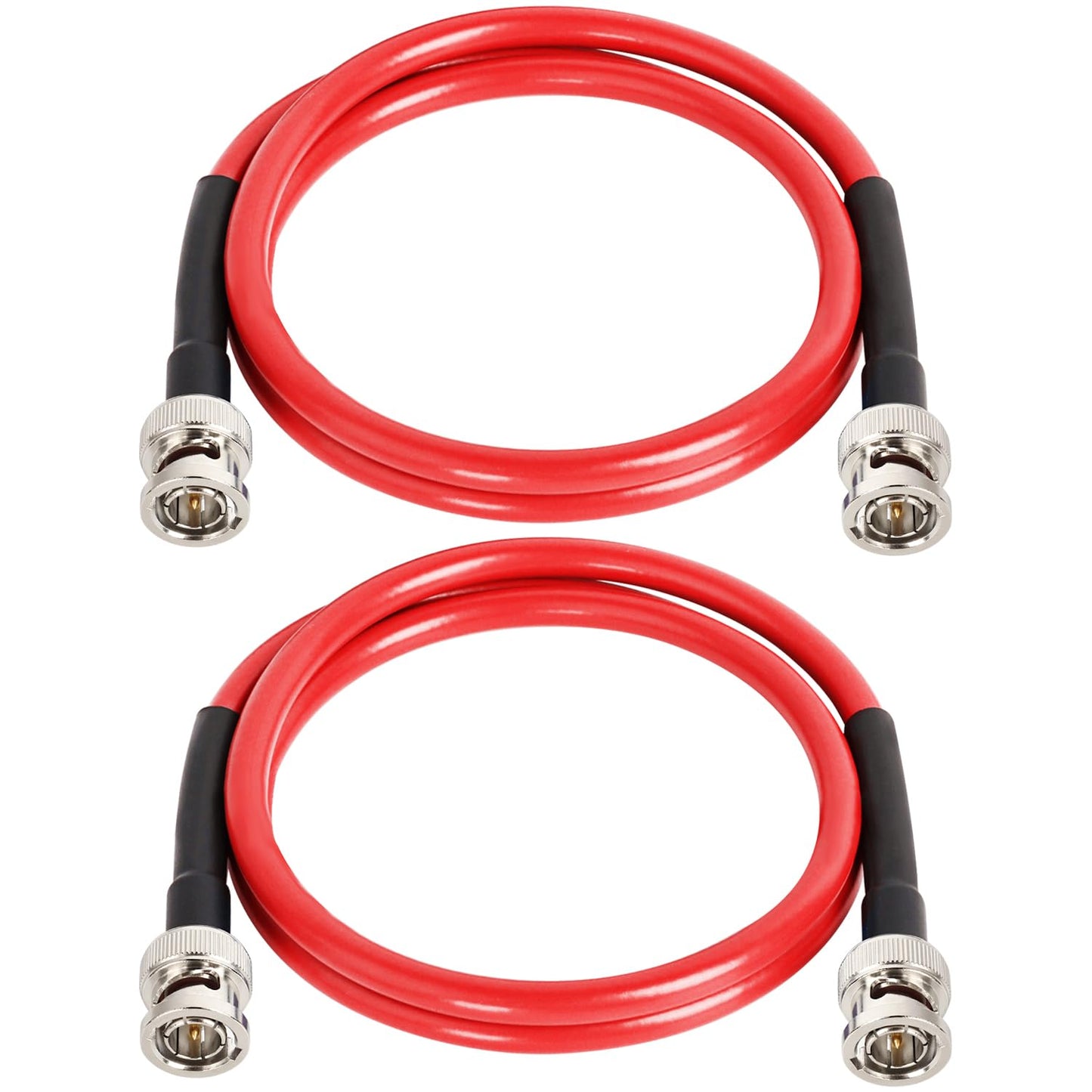 XRDS -RF Cable SDI de 2 pies, 2 unidades, cable BNC de vídeo digital de 75 ohmios RG59 cables macho BNC para grabadora de monitor de cámara 4K 1080P 3G/6G HD SDI