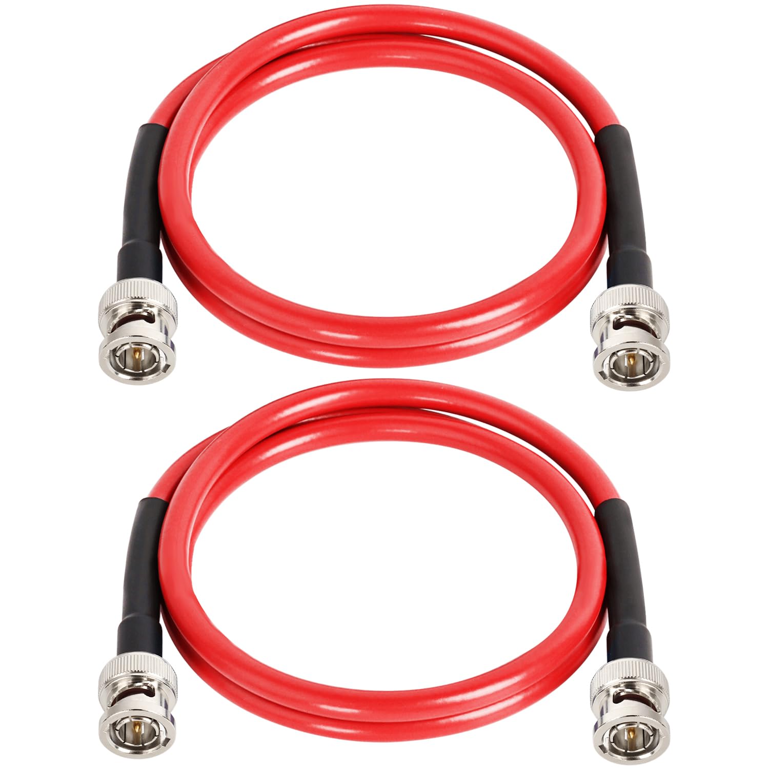 XRDS -RF Cable SDI de 2 pies, 2 unidades, cable BNC de vídeo digital de 75 ohmios RG59 cables macho BNC para grabadora de monitor de cámara 4K 1080P 3G/6G HD SDI