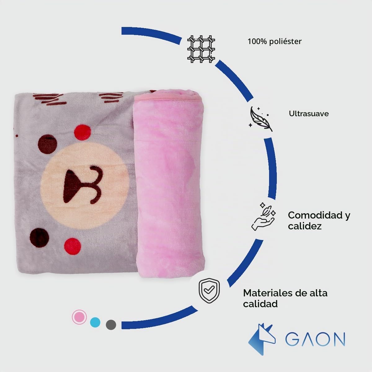 Cobija para Bebe Ligera Caliente de Textura Suave Ideal para Transportar - Manta Frazada para Bebes Ligera Envolvente Versatil y Practica para Viajar 100 x 140 CM