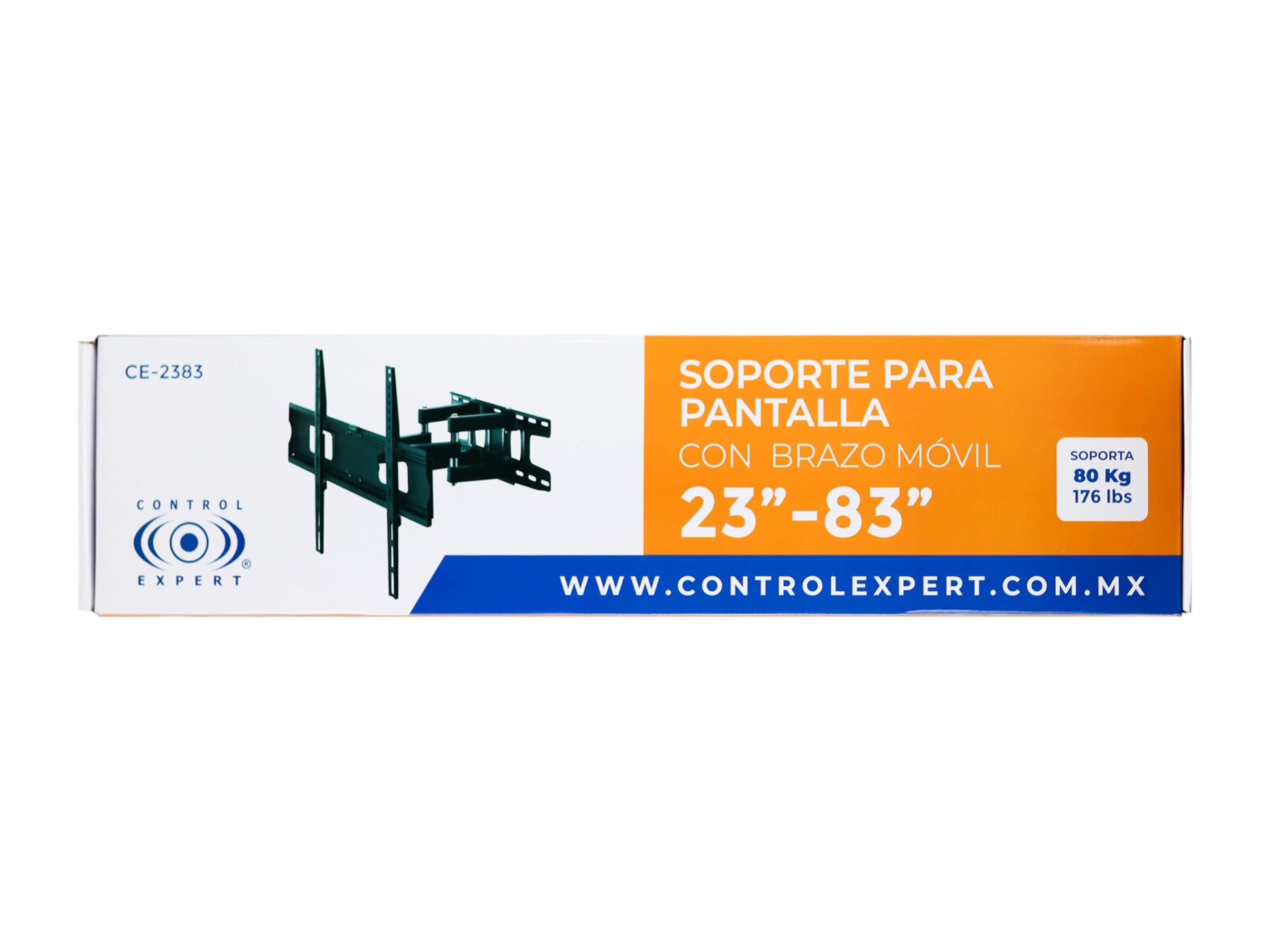 CONTROL EXPERT Soporte para TV Pantalla Monitor Movible de 23 a 86 Pulgadas de Pared Articulado Soporta hasta 80 kg Base para Televisión Pantalla Vesa 400x400mm