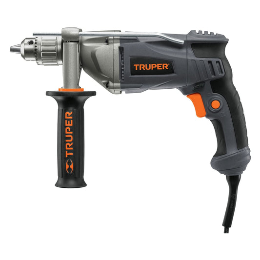 Truper TAL-1/2N, Taladro 1/2" 700 W con velocidad variable reversible 127 V / 60 Hz