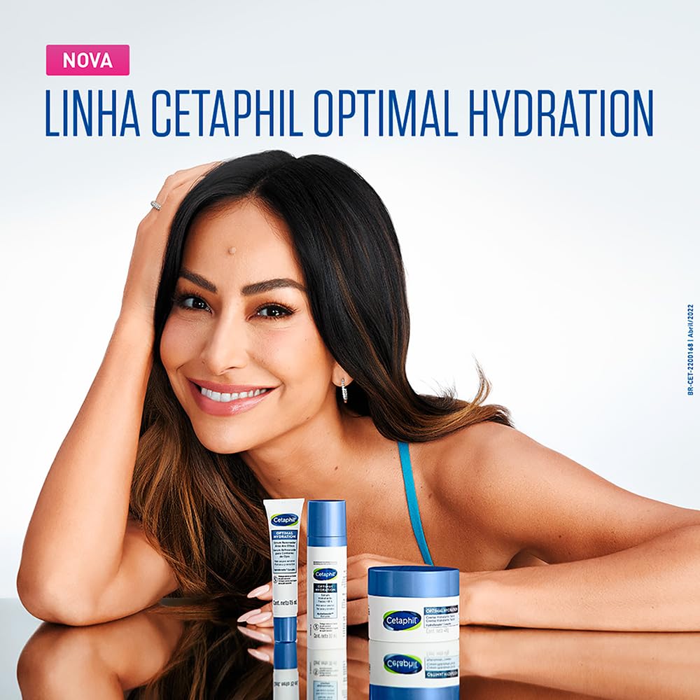 Cetaphil Optimal Hydration Serum Facial, Hidrata Su Ácido Hialurónico Refina y Suaviza el Rostro Recomendada por Dermatólogos para Piel Sensible - 1 pieza de 30 ml