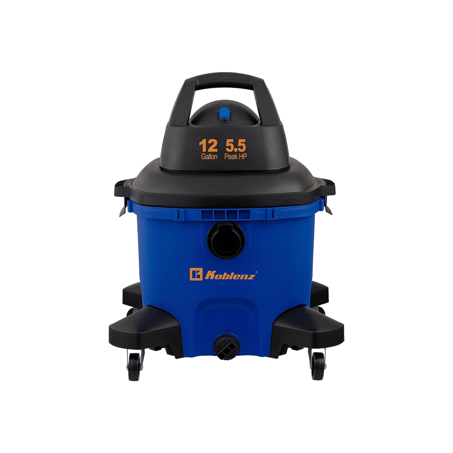 Koblenz Aspiradora Seco Mojado Eléctrica con Sistema de Expulsión de Aire Incluye Accesorios, válvula de Drenaje y Tanque con Capacidad de 12 galones y Motor de 5.5 HP Modelo WD-12 L4