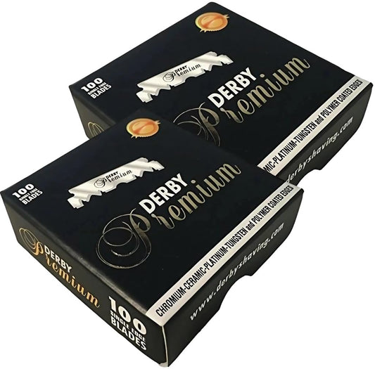 Derby Hojas De Afeitar De Un Solo Borde 200 "" Para Maquinilla De Afeitar Recta Premium