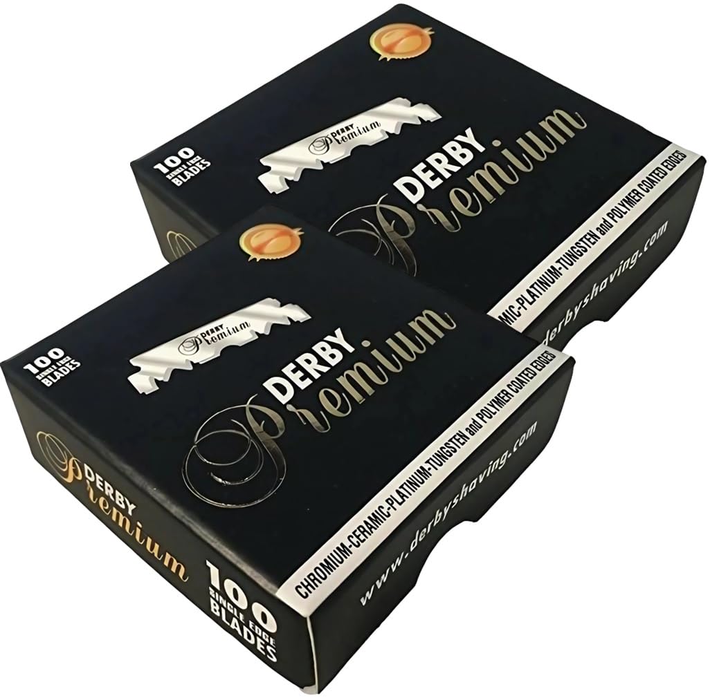 Derby Hojas De Afeitar De Un Solo Borde 200 "" Para Maquinilla De Afeitar Recta Premium