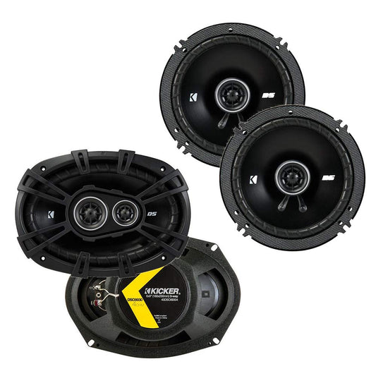 Altavoces Coaxiales Kicker Serie D 6 x 9 Pulgadas 360 W y 6.5 Pulgadas 240 W para Coche