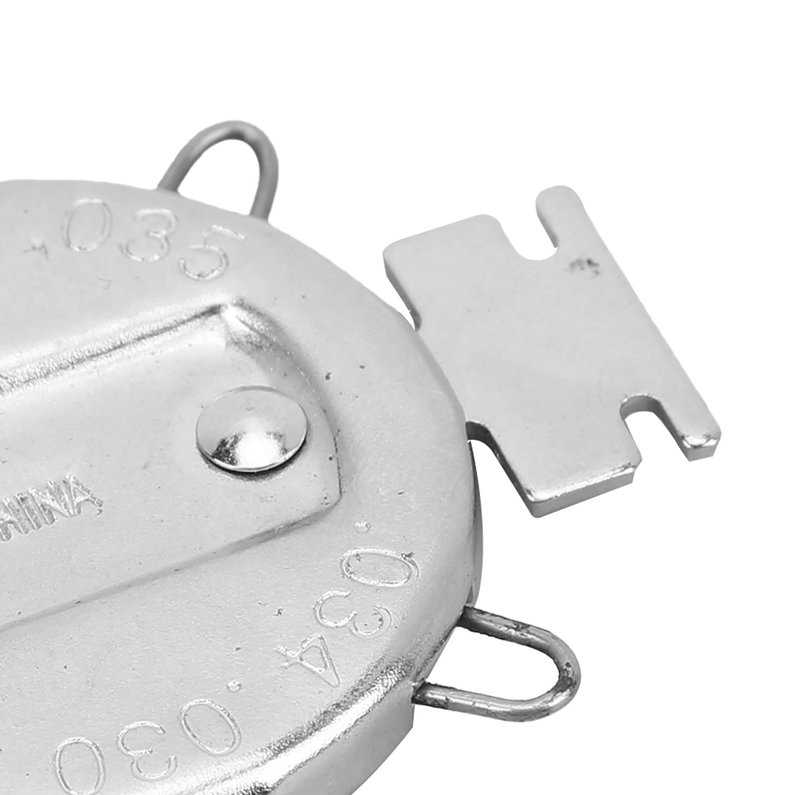 Calibrador de espesores de bujías, calibre de separación de bujías, alta tenacidad, 6 cables, cromado a prueba de óxido para medir(Plata)
