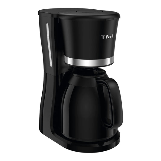 Cafetera de Filtro Permanente Cool Touch T-fal, capacidad para preparar 10 tazas, con Jarra térmica y filtro permanente, color Negra, modelo CM133852