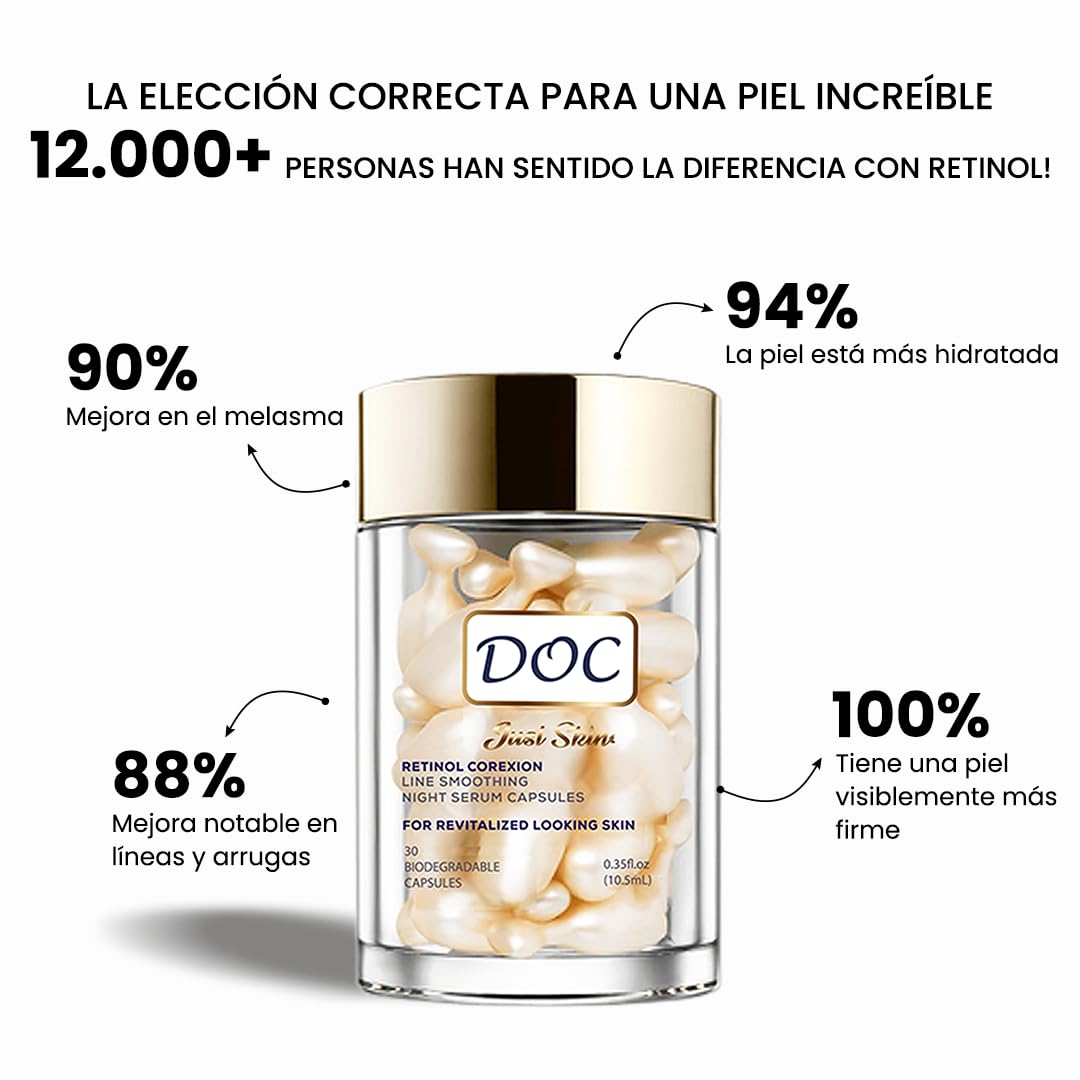 Seyoul™ DoC Retinol (1% Retinol), rejuvenecimiento de la piel, decoloración de las manchas oscuras, tono uniforme de la piel, 40 boidegradable capsules
