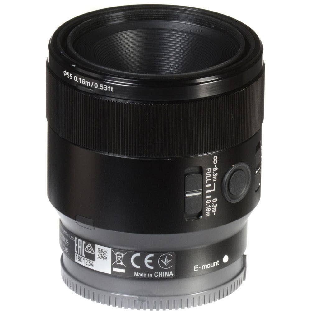 Sony Lente Macro Fijo 50mm F2.8 Montura E Full Frame - FE con Estabilizador Steady Shot óptico (OSS) SEL50M28