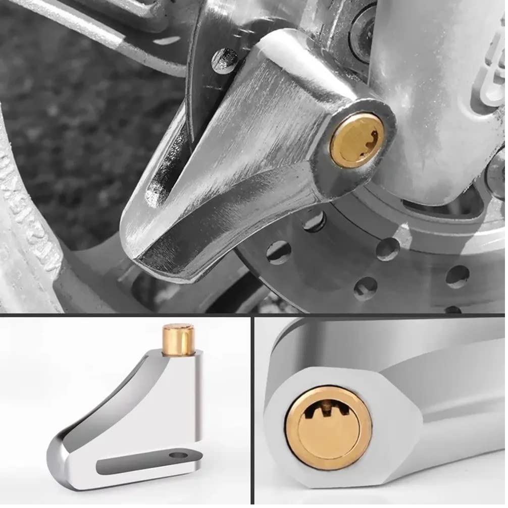 Candado Impermeable Freno Disco Motocicleta Bicicleta Seguro Bloqueo Compatible con Vehículos con Llanta de Disco