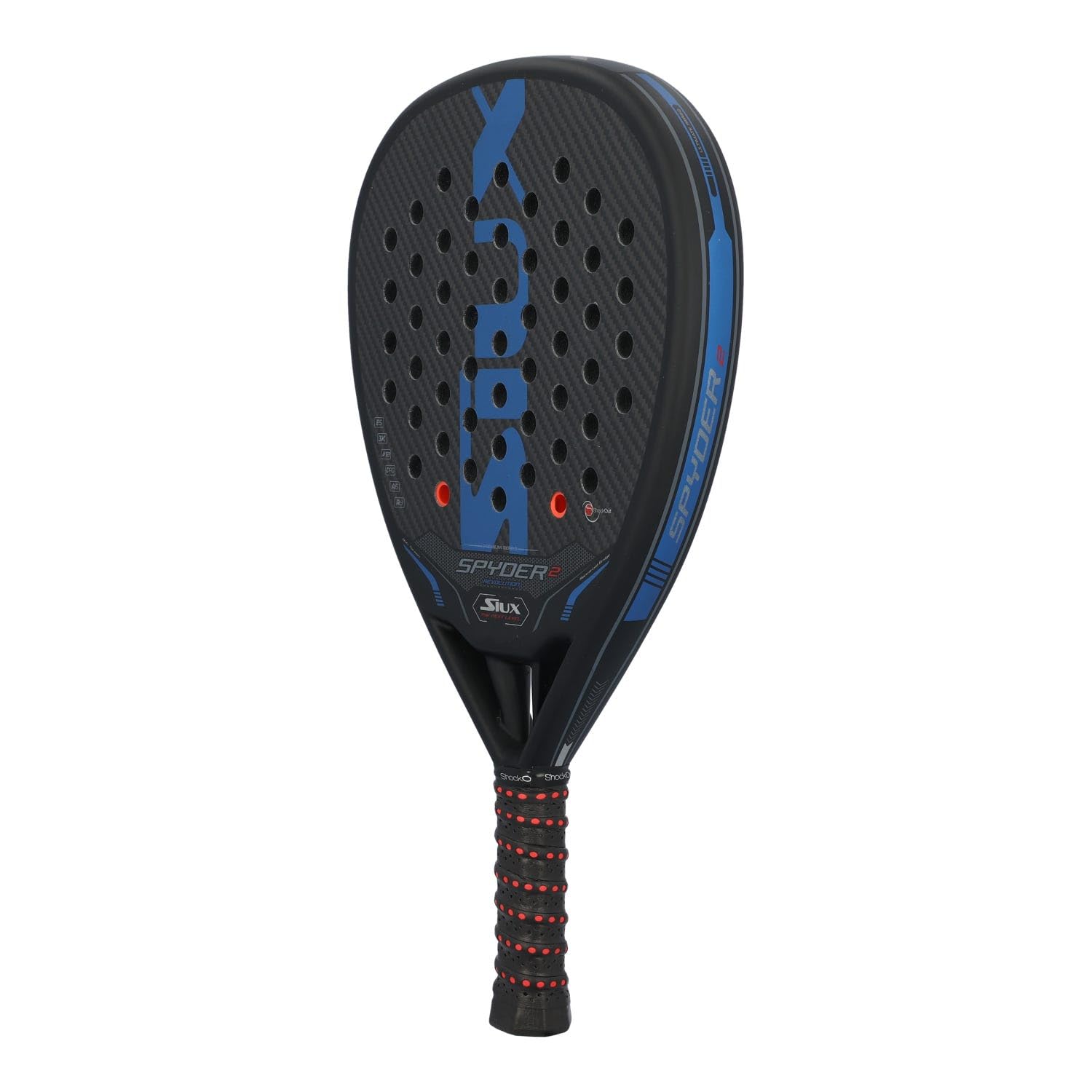 Pala de Pádel Siux Spyder 2 Revolution Attack Negra Eva Suave 3K de Gran Tamaño para Competencia Avanzada