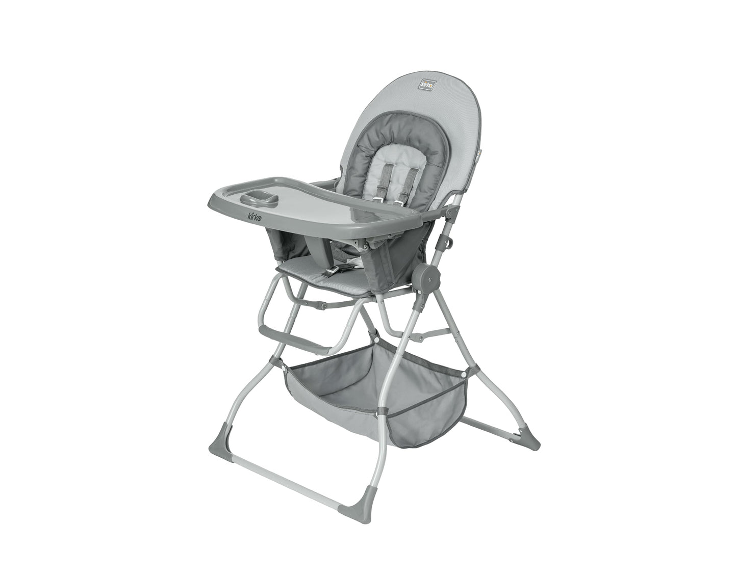 Kirko Silla Alta Bebé EasyGo High Chair, Ligera Y Compacta (Gris)