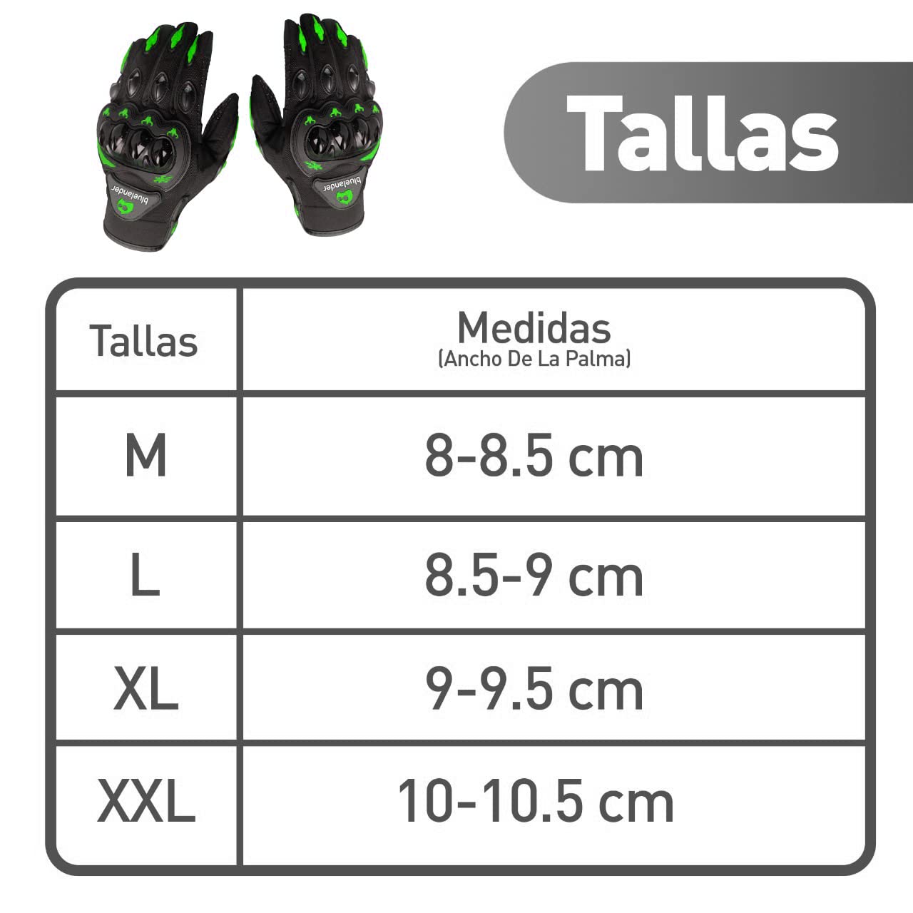 hanylish Guantes para Motociclista, Antideslizante, Cómodos y Ligeros para Hombre y Mujer, Protección Completa con Sensores Táctiles, Accesorios para Moto, Bicicleta y Senderismo (Negro - Verde, M)