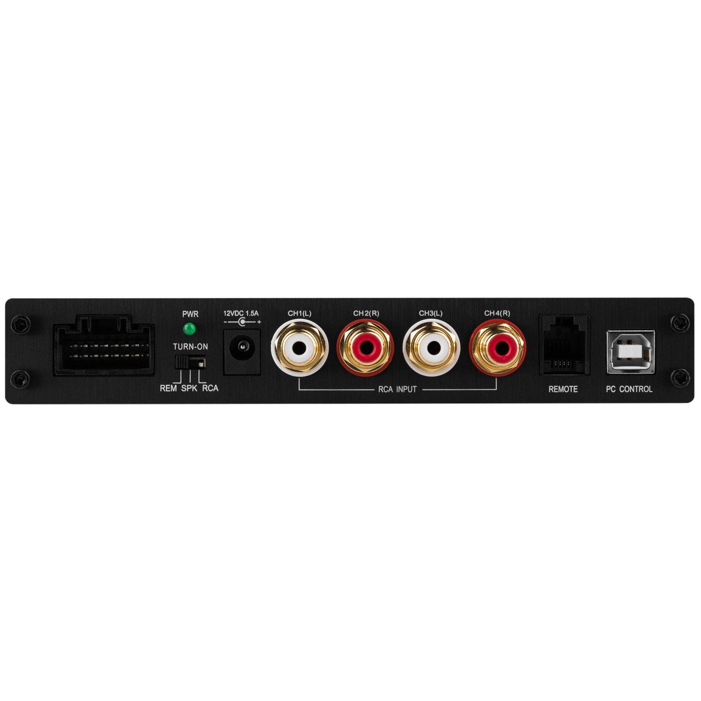 Dayton Audio DSP-408 Procesador de señal digital DSP de 4 entradas y 8 salidas con ecualizador integrado en crossovers, tim alighment y mezcla de entrada/salida para audio en el hogar y el coche