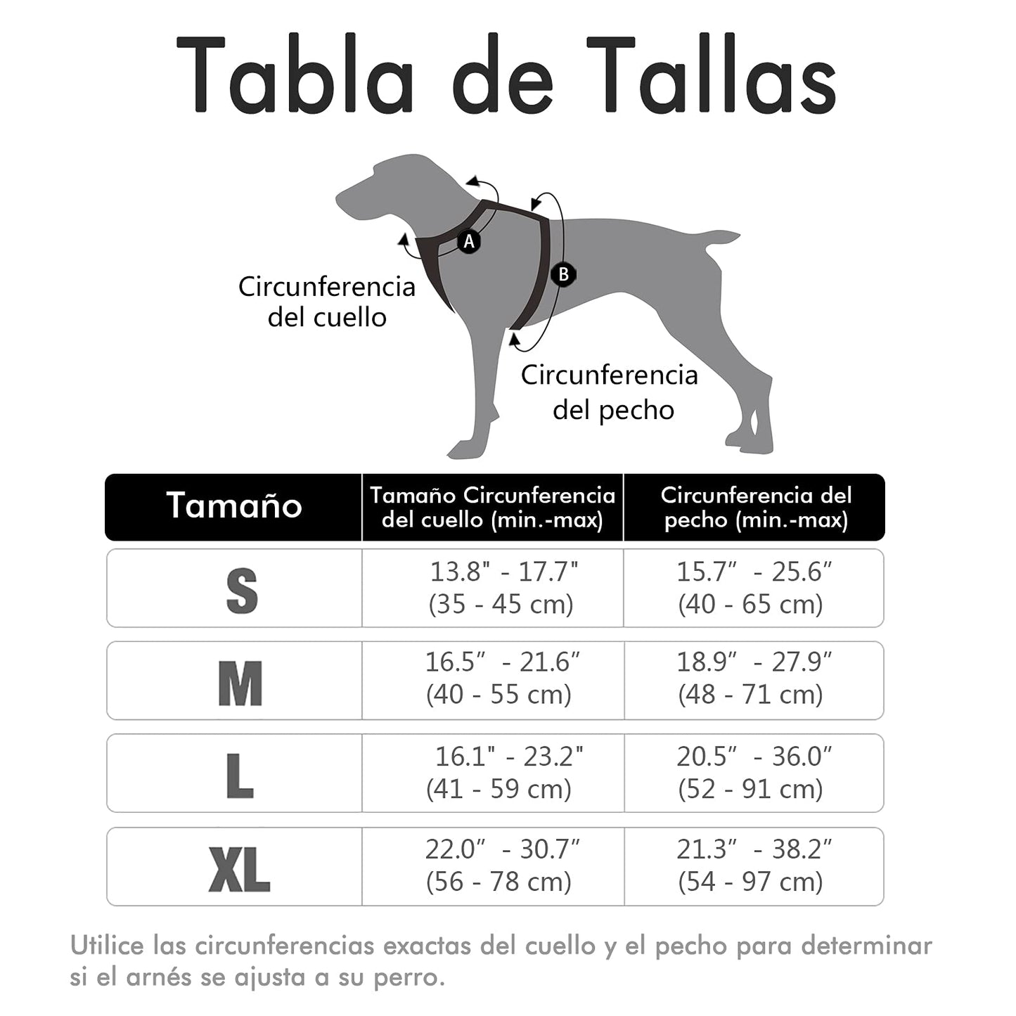 Arnés para Perro Rabbitgoo Negro XL con Líneas Reflectantes y Chaleco Acolchado Ajustable