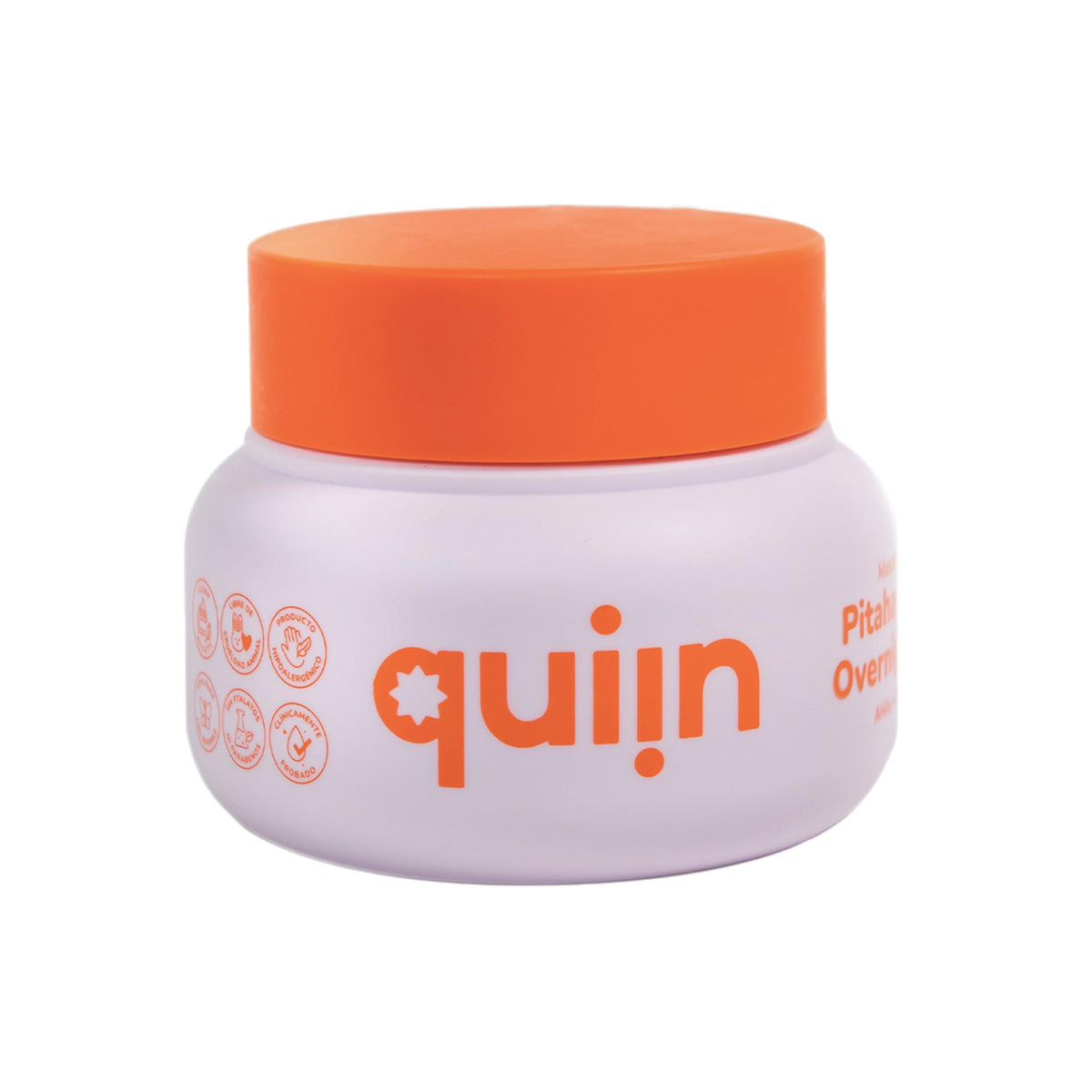 Quiin Pitahaya Glow Overnight Mask – Mascarilla Facial Nocturna con AHA’s de Pitahaya y Aloe Vera – Exfoliación Suave para una Piel Renovada y Radiante – 50 ml