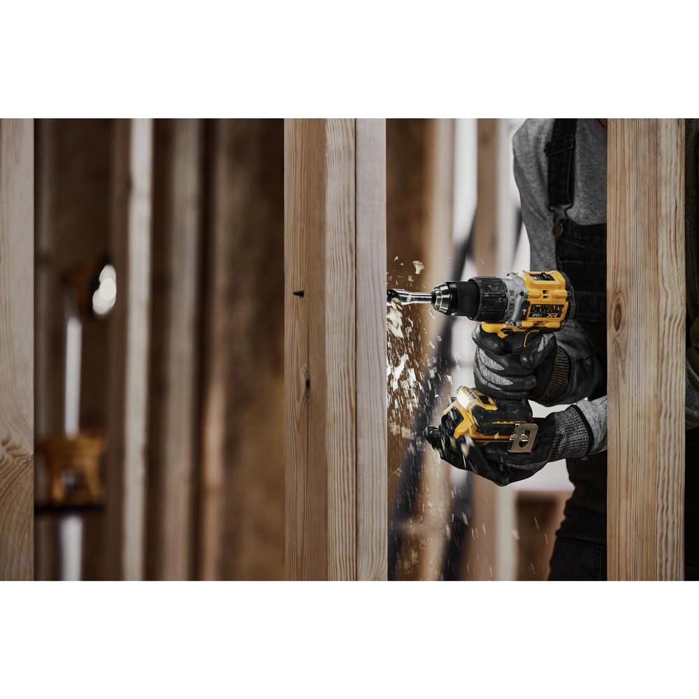 DEWALT - Taladro de martillo máximo de 20 V, 1/2 pulgadas, inalámbrico y sin escobillas, compacto con ajuste de 2 velocidades, solo herramienta desnuda (DCD805B)