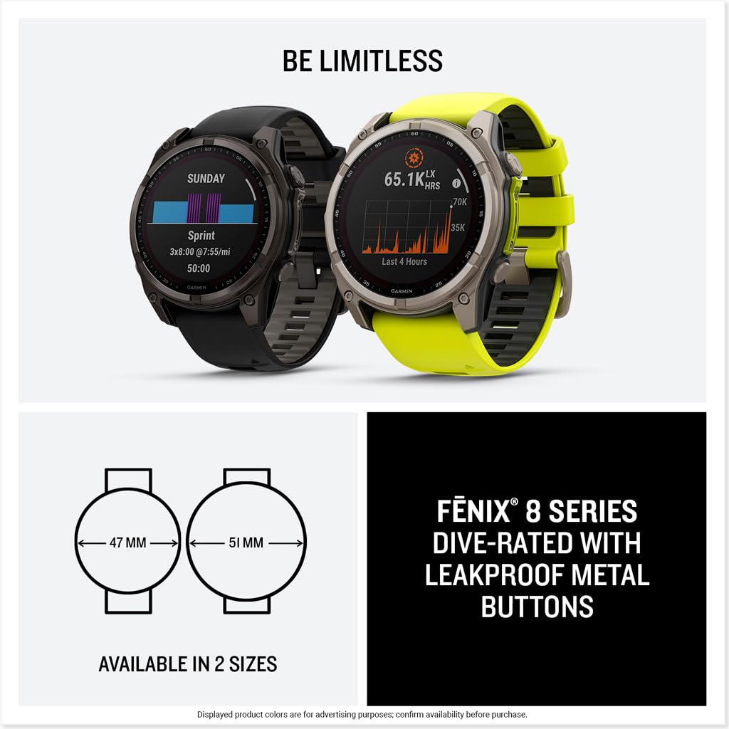 Reloj Garmin Fenix 8 Zafiro Solar 47mm Gris Carbono/Gris Guijarro
