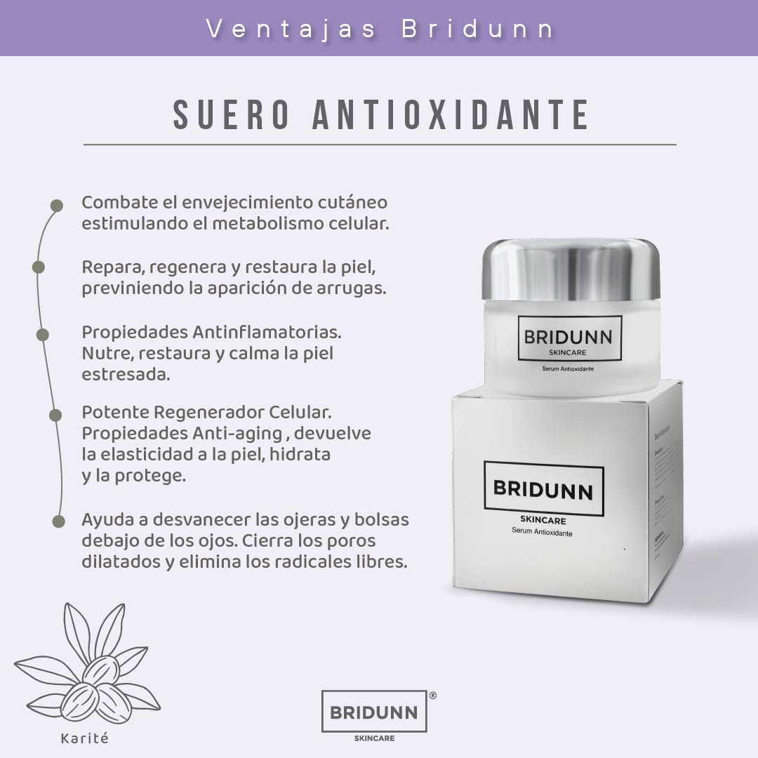 BRIDUNN SKINCARE KIT - Conjunto Suero Piel Radiante: Crema Facial Despigmentante quitamanchas y Suero Antioxidante con Karité | Elimina Manchas, Aclara el Tono y Previene el Envejecimiento | Natural y Libre de Químicos, para Todo Tipo de Piel